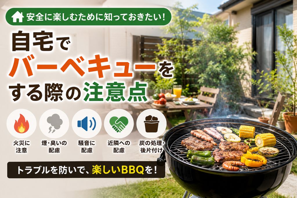 自宅でバーベキューをする際の注意点|煙・騒音・火事・近所迷惑を防ぐコツ