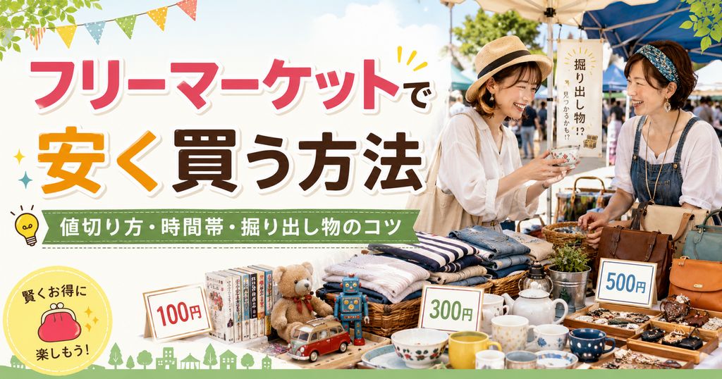 フリーマーケットで安く買う方法12選|値切り方・狙い目の時間・買い物のコツ