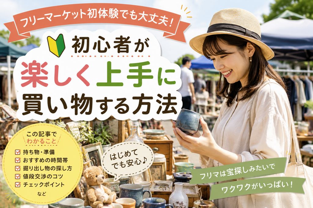 フリーマーケット初心者ガイド｜初めてでも楽しく上手に買い物する12のコツ