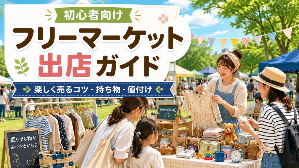 フリーマーケット初出店ガイド|初心者が楽しく出店して上手に売るためのコツ