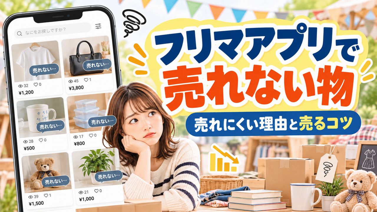 フリマアプリで売れない物12選!売れにくい理由と意外な売り方を徹底解説